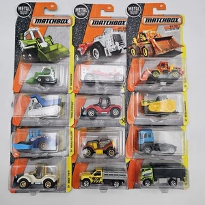 Matchbox MBX Construction Lot Of 9 Digger Lifter Cargo Tractor Tree Lugger 2019 - Picture 1 of 18