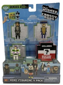 Disney Crossy Roads Mini Figures 4 Pk Series 2 Will Turner James Buzz Lightyear - Picture 1 of 6