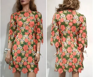 AUTH RARE Dolce&Gabbana crochet floral multicolor dress IT 40 - Picture 1 of 16