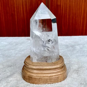 1,4 Pfund Natürlicher Weißer Kristall Quadratisch Spitz Säule Quarz Kristall Spirituelle Heilung - Bild 1 von 15