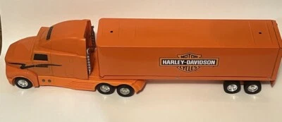 Nylint Harley Davidson Pressed Steel Truck & Trailer Rig Lights & Sounds 23 1/4” - Image 1 of 4