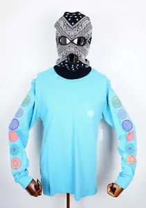 Camiseta de manga larga Huf Worldwide Skateboard L/S bolsillo de alcantarillado azul griego en M - Imagen 1 de 1