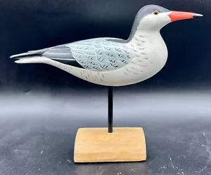 Large Hand Carved/Painted Shorebird Laughing Gull Unsigned - Picture 1 of 8