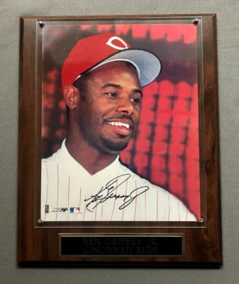 Ken Griffey Jr. - Autographed 8x10 Picture mounted on Wood Frame - MLBPA - 2000 - Image 1 of 3