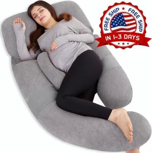 Almohada De Embarazo Para La Maternidad Y Mujeres Embarazadas Cuerpo Completo US - Picture 1 of 8