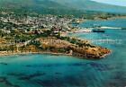 73337957 Aegina_Egina Fliegeraufnahme mit Stadt und Apollotempel Aegina Egina