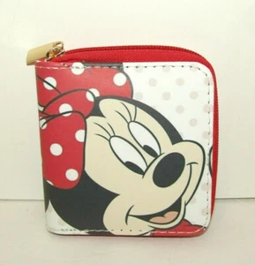 Disney MINNIE MOUSE BILLETERA CON CREMALLERA BOLSO DE MONEDAS Estuche para tarjetas Portadinero ¡NUEVO!¡! - Imagen 1 de 4