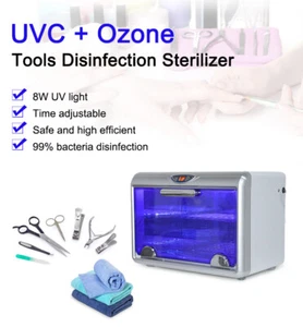 12L Dental 8W Sterilizer Ozone Ultraviolet Disinfection Cabinet Salon Nail Art - Picture 1 of 12