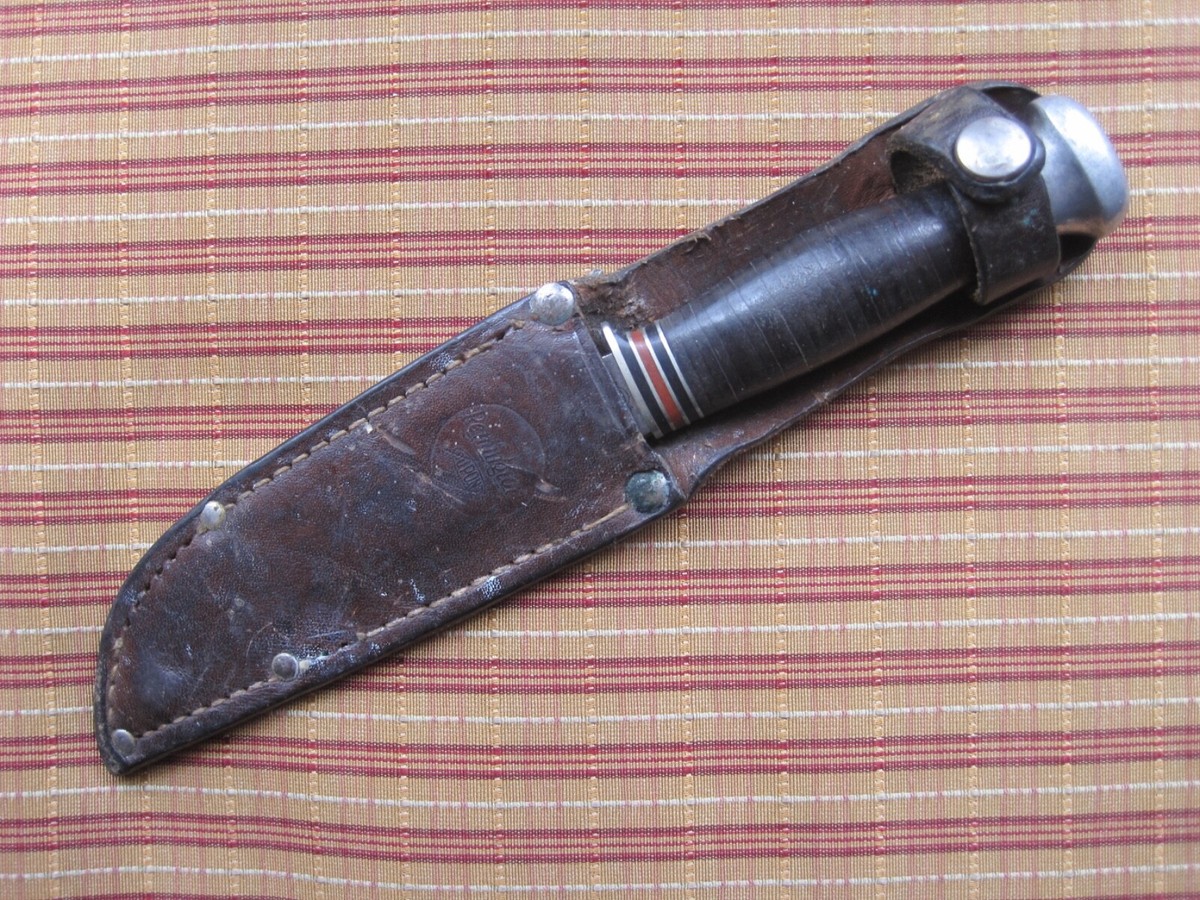 Remington Plain Leather Handle Collectible Vintage Factory Remington Plain Leather Handle Collectible Vintage Factory