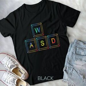 Clavier WASD RGB touches PC jeu T-shirt pour joueurs informatiques T-shirt unisexe