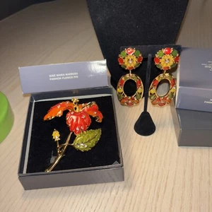 Jose Maria Barrera for Avon Fashion Flower Pin NIB*1994 and Fashion Flower Clip - Picture 1 of 11