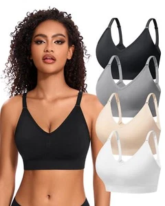 Wireless Bras for Women Cami Tank Top Sports Seamless Padded Bralettes for Wo... - Picture 1 of 7