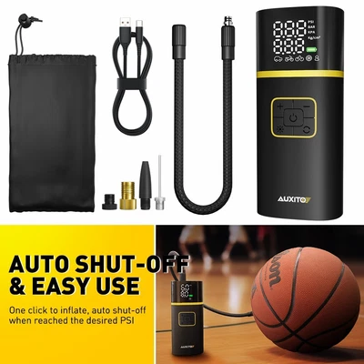 AUXITO 20000mAh USB 150psi Recargable Neumático de Coche Inflador de Neumáticos de Aire Bomba Eléctrica Foto 1 de 4