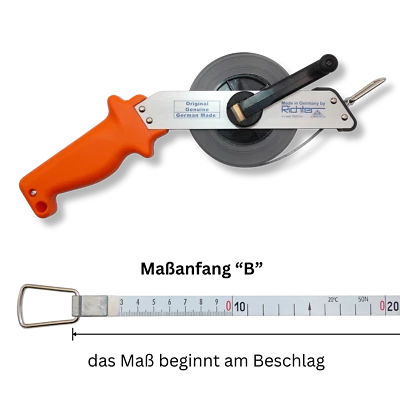 Cinta métrica de acero SR cinta métrica "B" 13 mm RICHTER marco de metal ligero cinta métrica cinta métrica rollo cinta métrica - Imagen 1 de 4