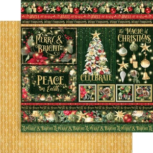 GRAPHIC 4 - MERRY & BRIGHT - CELEBRATE PEACE 12" X 12" - CUT UP TO SAVE POSTAGE - Picture 1 of 1