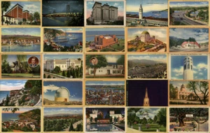 Lot of 25 Postcards - California Mostly Linen 1930s - 1940s CA Vintage Postcard - Picture 1 of 10