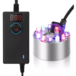 12 LED Color Mist Maker Fogger Water Found Atomizer Air Humidifier+Controller - Picture 1 of 10