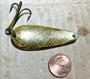 Vintage Old Pal Royal Spoon Gold Brass  2 1/4"  Spoon 3/8oz Fishing Lure - Picture 1 of 4