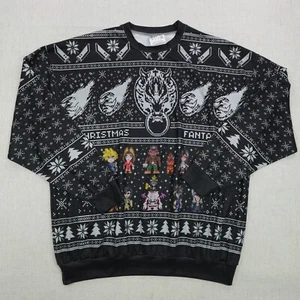 Anime Ape Sweatshirt 2XL Black Final Fantasy Ugly Christmas RPG Pixel Art Gamer - Picture 1 of 11