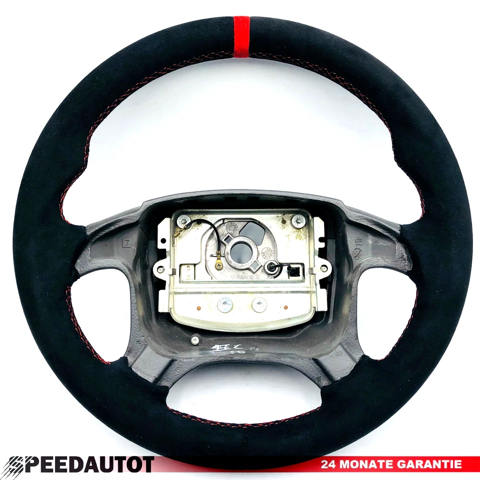 Lederlenkrad Alcantara Lenkrad Volvo V70 S-70 Lenkrad Alcantara  Rot Ring - Bild 1 von 2
