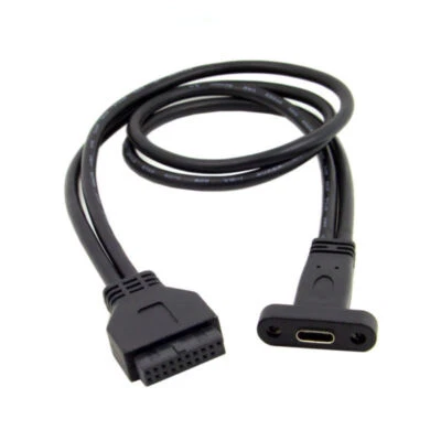 USA One Port USB 3.1 Type C USB-C Female to USB 3.0 Motherboard 19P Header Cable - Image 1 of 4