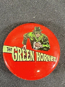 THE GREEN HORNET PIN Back BUTTON 7/8 inch Green Duck Co Chicago 1966 Uncommon - Picture 1 of 3