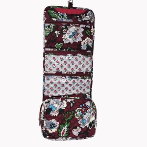 Vera Bradley Burdeos Flores Icónico Compacto Colgante Organizador Tela Acolchada - Imagen 1 de 9