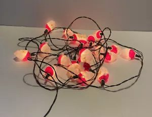 Vintage Silvestri 20 dekorative Weihnachtsbeleuchtung Weihnachtsmannkopf - Bild 1 von 6