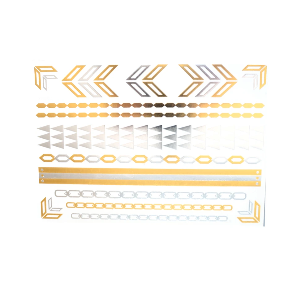 PRACHT CREATIVES HOBBY Shiny Tattoos goldfb. silberfb. 20x15 cm 4016490788492 - Neu