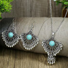 2Pcs/set Bohemian Style Earring Necklace Set With Retro Ethnic Style Jewelry Set