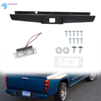 Parachoques trasero de acero apto para Chevy Colorado/GMC Canyon 2004-2012 negro Foto 1 de 4