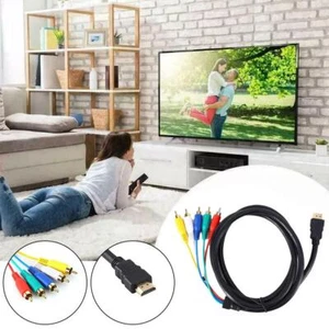 HDMI-compatible Male to 5-RCA RGB Audio Video AV Component Convert Cable D6 Z3Q6 - Bild 1 von 5
