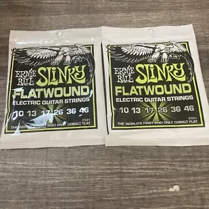 2 Sets Ernie Ball Slinky Flat wound 6 String Electric Guitar Strings 2590 10-46 - Picture 1 of 5