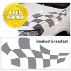 Checkered Flag Hood decal fender auto Vinyl car truck body racing stripe rally