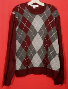 Maglione Amazon Essentials uomo girocollo argilla XL grigio bordeaux avorio - Foto 1 di 9