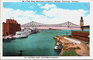 Kanada Montreal Die neue Montreal Longueuil Brücke Vintage Postkarte B210 - Bild 1 von 1