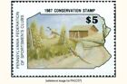 HALFPRICE Pennsylvania Federation of Sportsmen Stamp 1987 $5 pheasant