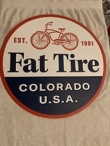 Belgium Brewing Fat Tire BEER SIGN 18” Man Cave Brewery