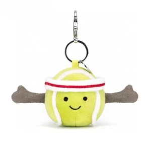 Jellycat Amuseables Sports Tennis Ball Bag Charm Key Chain - Picture 1 of 4