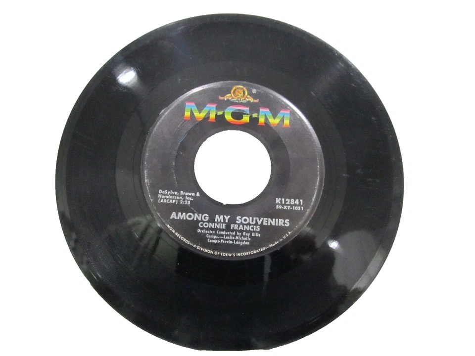45 RECORD - CONNIE FRANCIS - AMONG MY SOUVENIRS  - Image 1 of 1