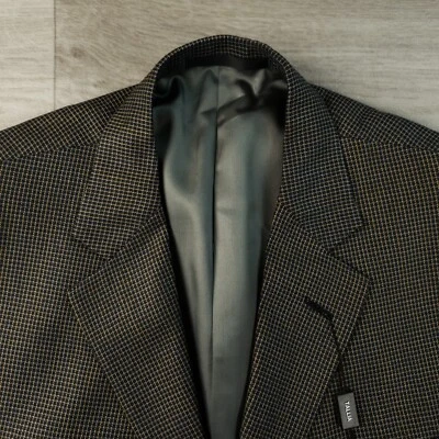 Tallia винтажный блейзер мужской размер 44L шелк и шерсть три кнопки без вентиляции сделано в США новый - Изображение 1 из 4