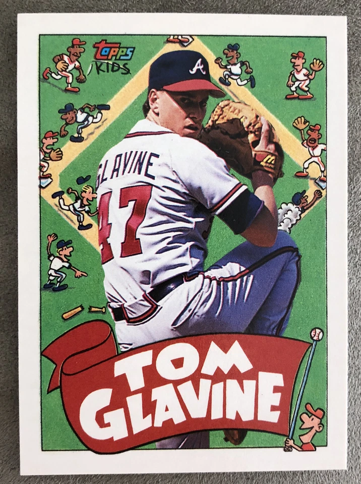 1992 Topps Kids Tom Glavine #34 Braves HOF Pitcher NM Clean, Sharp, & Centered! - Image 1 of 2