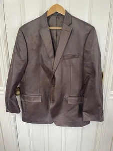 Michael Kors 46R Mens Faux Suede Sports Coat Jacket Blazer Brown - Picture 1 of 7
