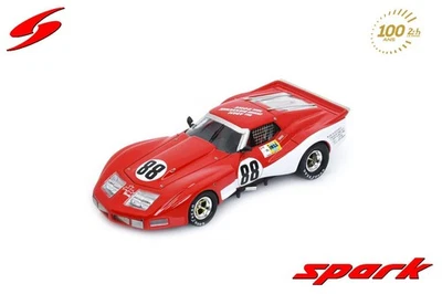 Spark S6390 1/43 CHEVROLET CORVETTE C3 NO.88 24H LE MANS 1980 Modello Auto - Immagine 1 di 4
