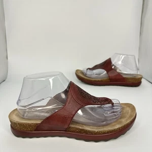 Dansko-Burgundy Wine Priya Thong Low Wedge Sandals Women 9.5-10 US EUR 40 - Picture 1 of 10