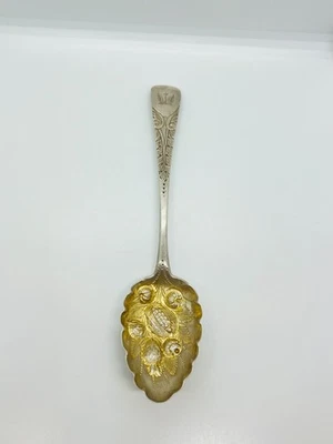 Antique Georgian Sterling Silver Gilt Berry Spoon – London 1811 – Rare Collector - Image 1 of 4