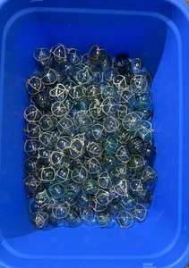 Cuentas de Vidrio Flotadores Pesca Equipo de Pesca 100 Piezas Adorno Interior - Imagen 1 de 15