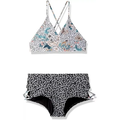 O'NEILL Big Girls' Jamison Print Bikini Set, White, 7 - Image 1 of 3