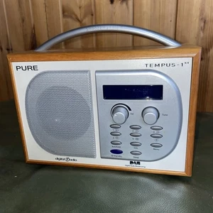 PURE Tempus-1XT DAB Digital FM Radio Wooden Retro working With Power Supply - Picture 1 of 7