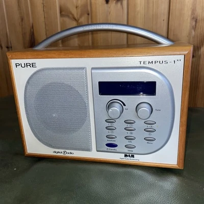 PURE Tempus-1XT DAB Digital FM Radio Wooden Retro working With Power Supply - Image 1 of 4